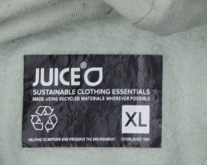 Juice Unisex Green XL Pullover Hoodie with Pockets