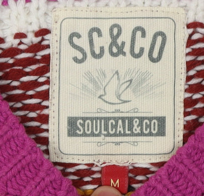 Womens UK Size M SoulCal & Co Multicoloured Pullover Jumper