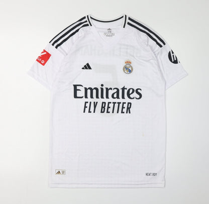 Adidas Boys White Football Jersey, Size 176, Short Sleeve