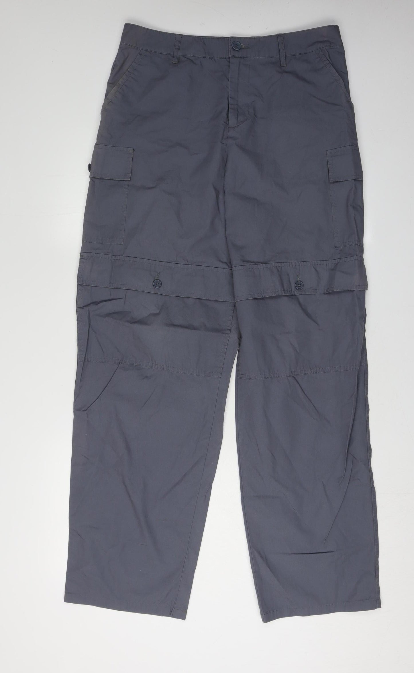 Mens UK Size 32 Asos Design  Cargo Grey Trousers
