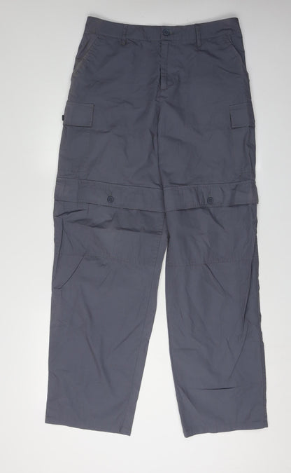 Mens UK Size 32 Asos Design  Cargo Grey Trousers
