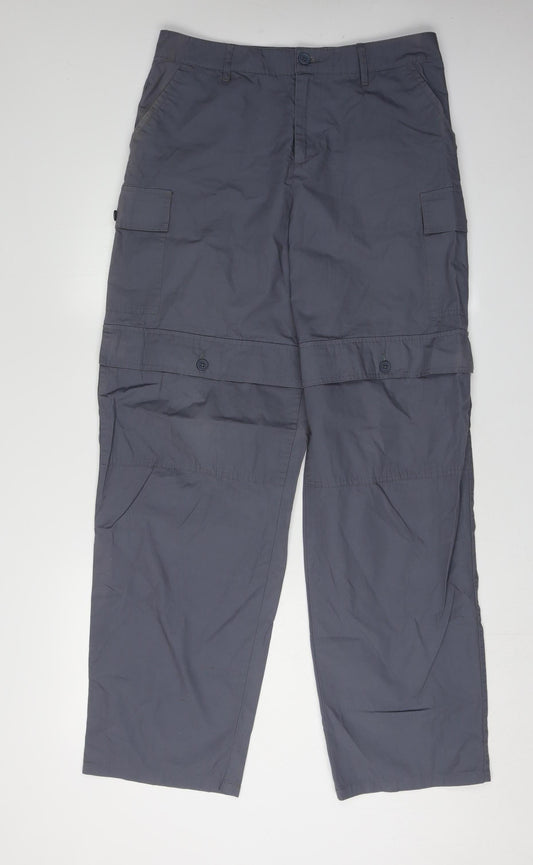 Asos Design Men's Grey Cargo Trousers Size 32