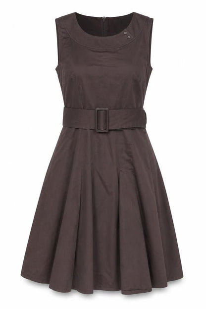 H&M Women's Brown A-Line Dress Size 8