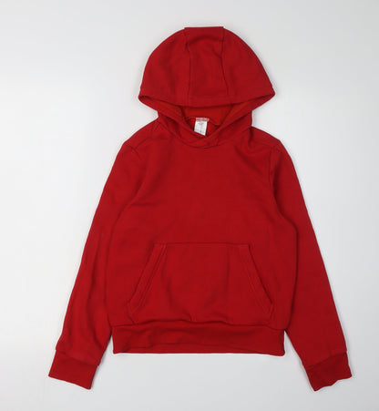 Decathlon Boys Red Pullover Hoodie 10-11 Years