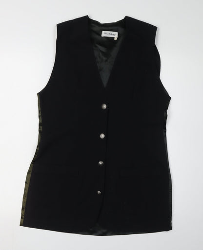 Miss Selfridge Women’s Black Suit Waistcoat, Lined, Very Good