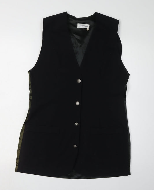 Miss Selfridge Women’s Black Suit Waistcoat, Lined, Very Good