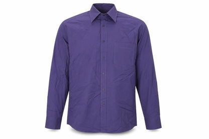 Next Men's Purple Button-Up Shirt, Size 15.5, Workwear