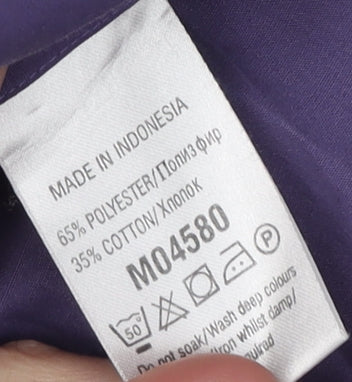 Next Men's Purple Button-Up Shirt, Size 15.5, Workwear