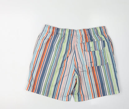 HOWICK Men's Multicoloured Striped Beach Shorts M