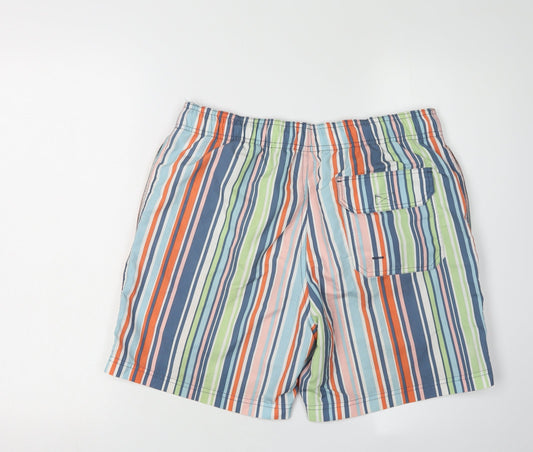 HOWICK Men's Multicoloured Striped Beach Shorts M