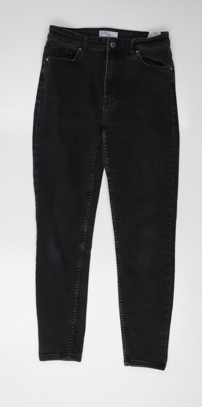 Bershka Women's Black Skinny High Waist Jeans Size 10