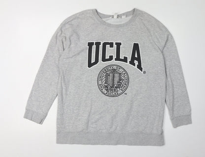 Women's Grey H&M UCLA Logo Maternity Pullover Sweatshirt Size 12