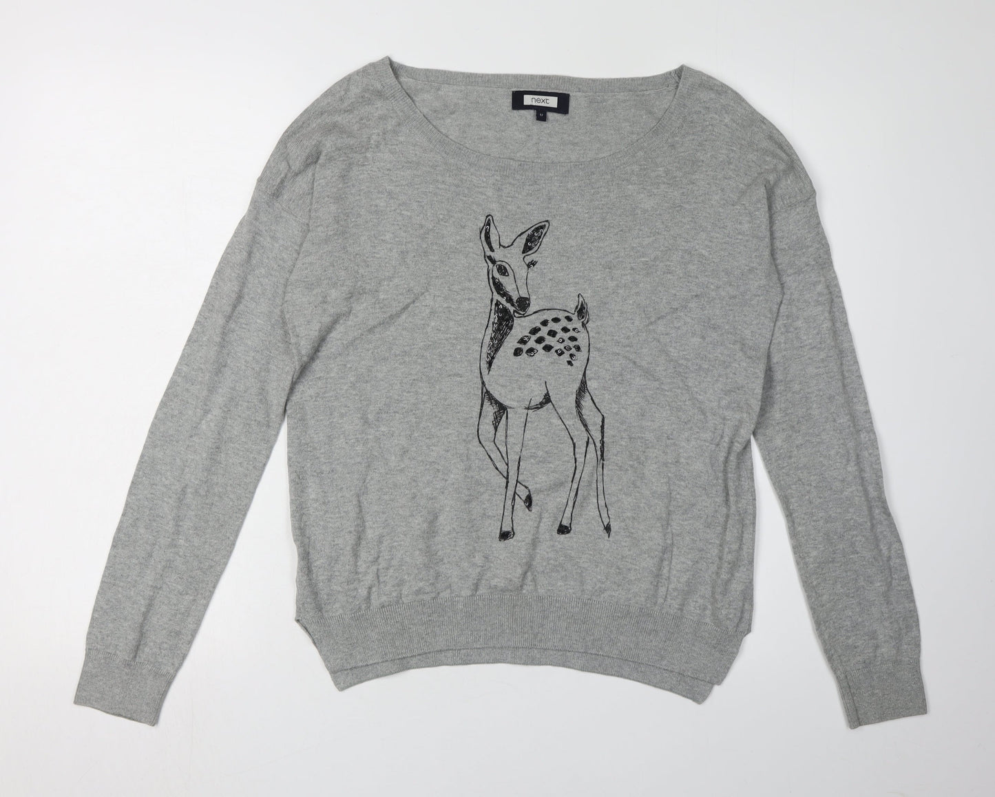 Womens UK Size 12 NEXT Grey Pullover Jumper