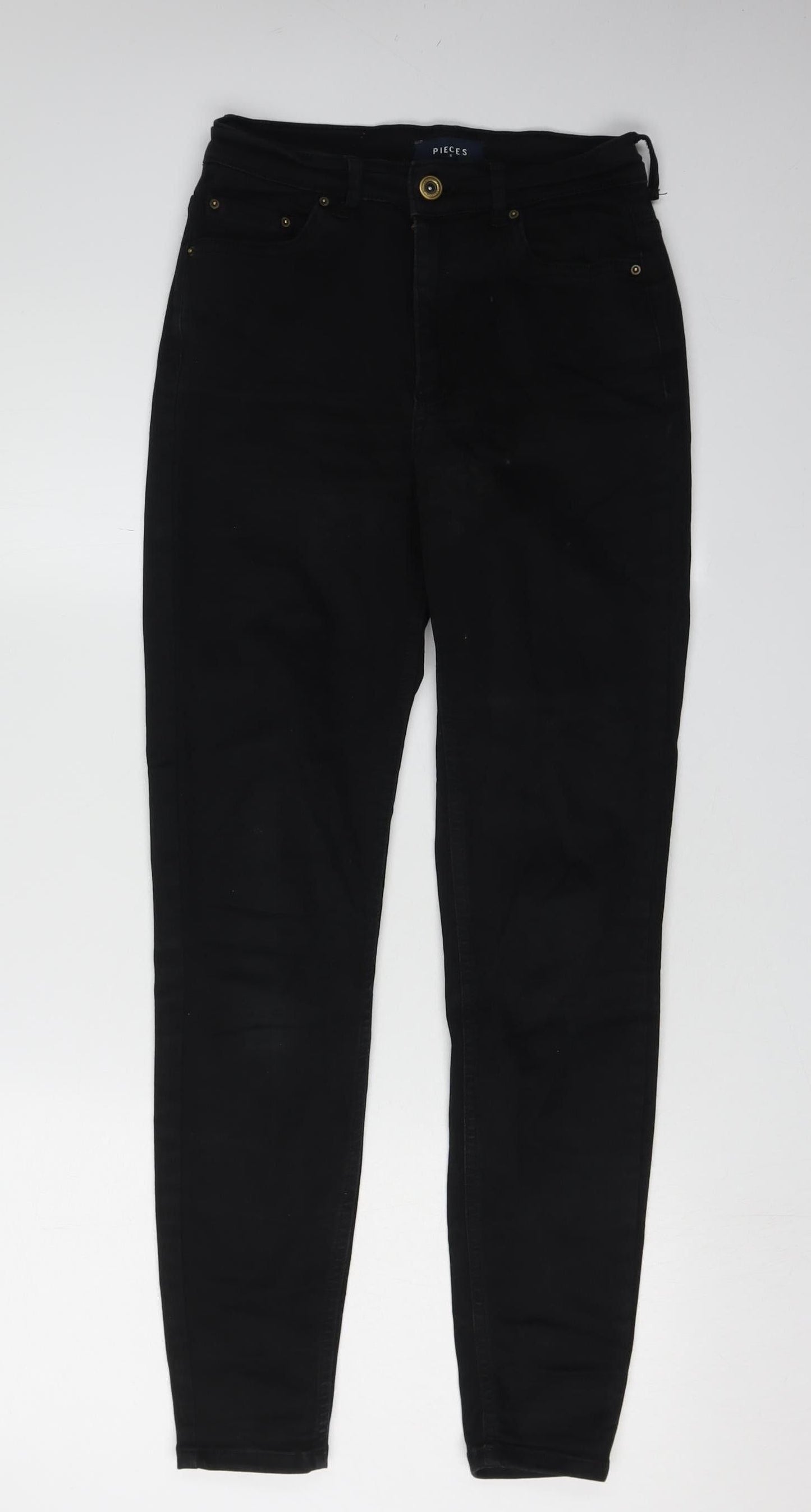 Womens UK Size S Pieces Slim Fit Skinny Black Jeans