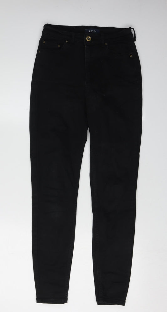Womens UK Size S Pieces Slim Fit Skinny Black Jeans