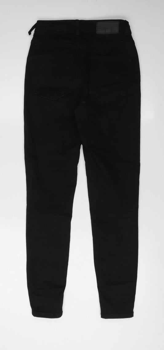 Womens UK Size S Pieces Slim Fit Skinny Black Jeans