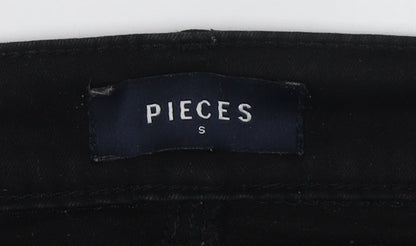 Womens UK Size S Pieces Slim Fit Skinny Black Jeans