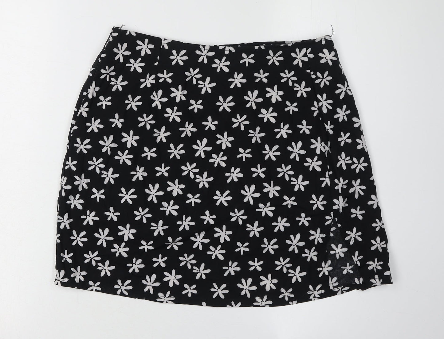 Motel Women's Black Floral Pencil Skirt, Size S