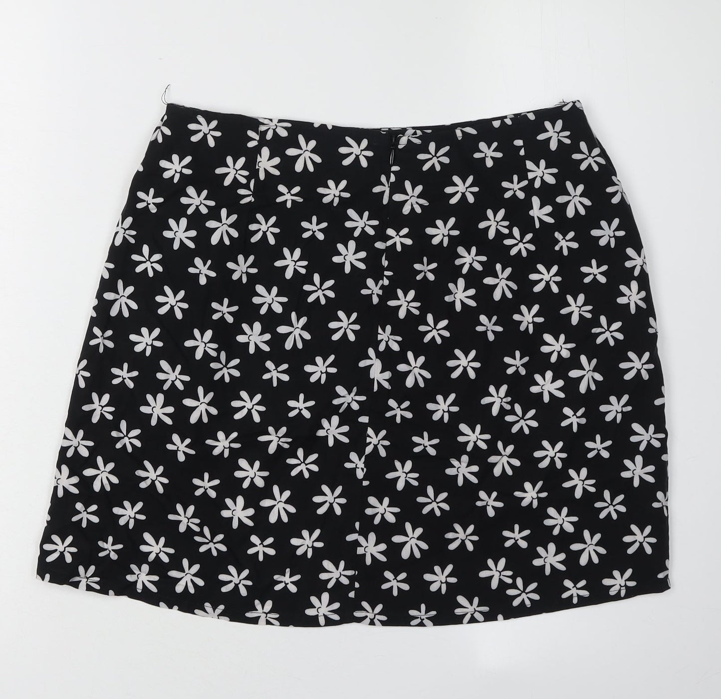 Motel Women's Black Floral Pencil Skirt, Size S