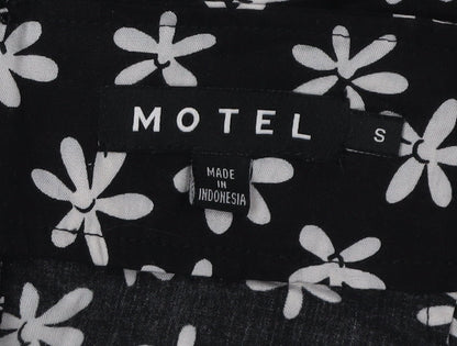 Motel Women's Black Floral Pencil Skirt, Size S