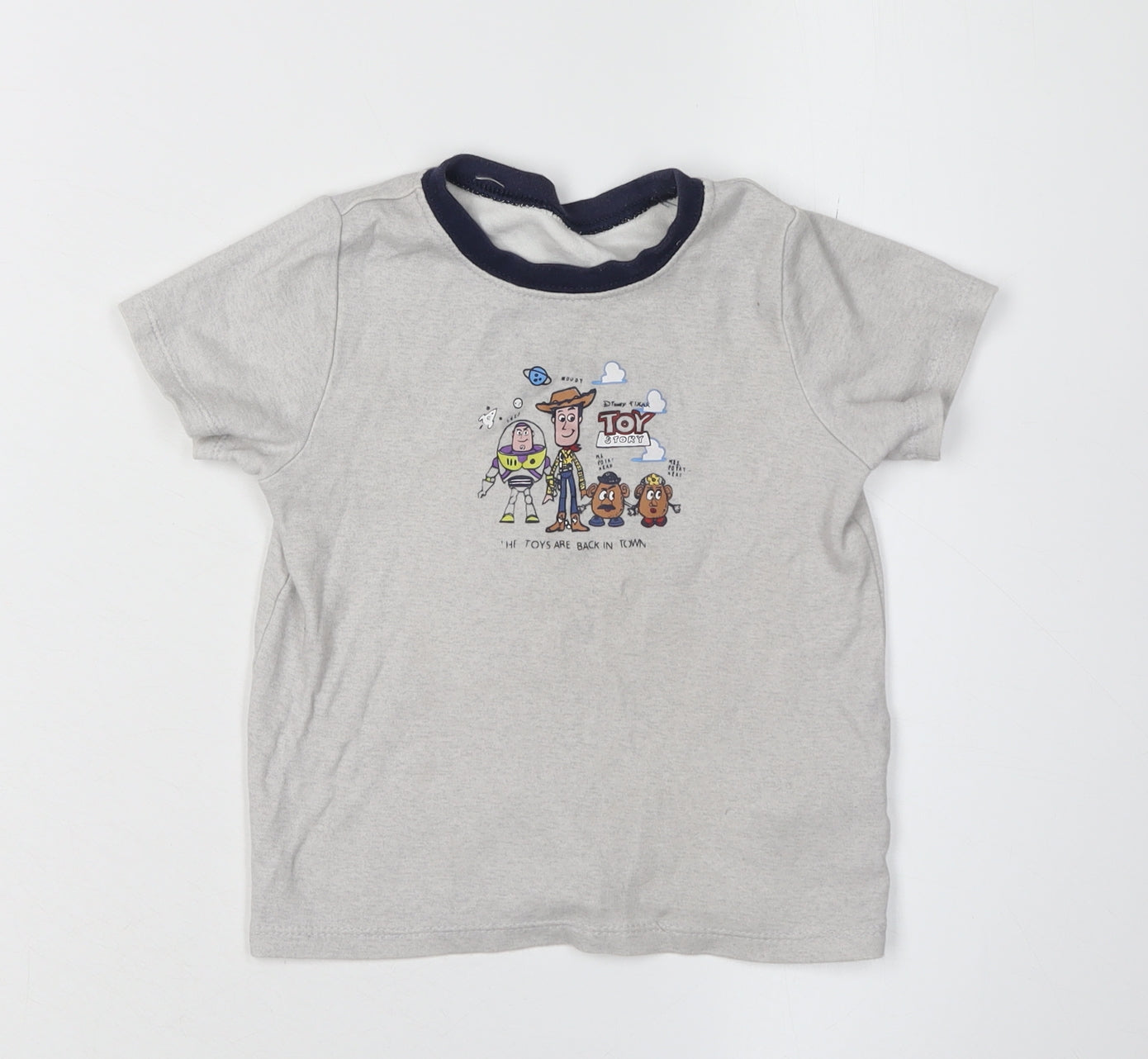 Disney at George Unisex Grey Toy Story T-Shirt 18-24M Regular Fit