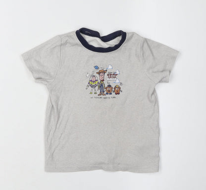 Disney at George Unisex Grey Toy Story T-Shirt 18-24M Regular Fit