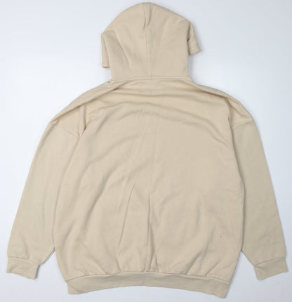 Boohoo Women's Beige Pullover Hoodie - M, Casual, Comfy