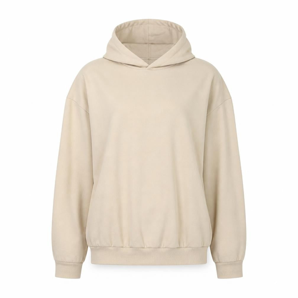 Womens UK Size M Boohoo Beige Pullover Hoodie