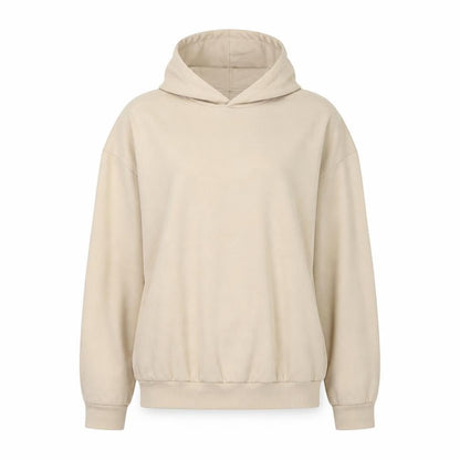 Womens UK Size M Boohoo Beige Pullover Hoodie