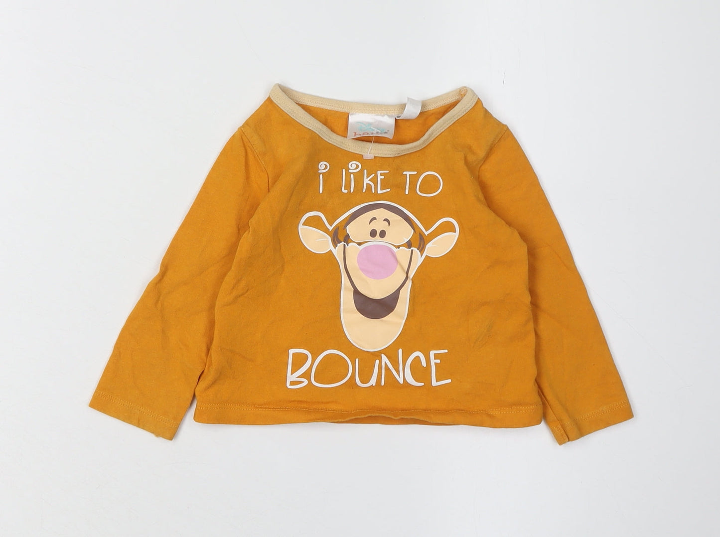 Disney Unisex Baby Orange Tigger Long Sleeve T-Shirt 6-9M