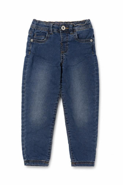 Front view of Bluezoo girls’ blue jeans, size 4, years, casual regular fit