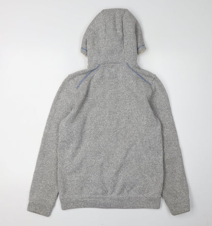 Decathlon Boys Grey Full Zip Hoodie Size 14 Winter Warm