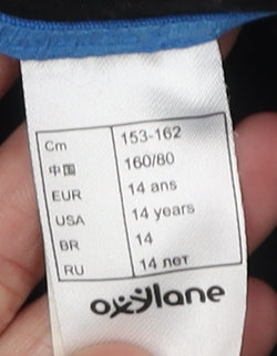 Oxylane Boys Black 1/4 Zip Sweatshirt, Size 14 Years