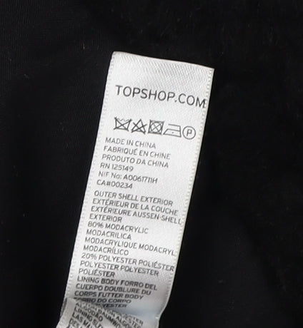 Womens UK Size 16 Topshop Black Basic Jacket