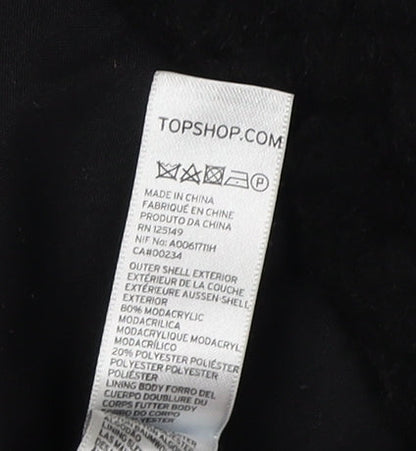 Womens UK Size 16 Topshop Black Basic Jacket