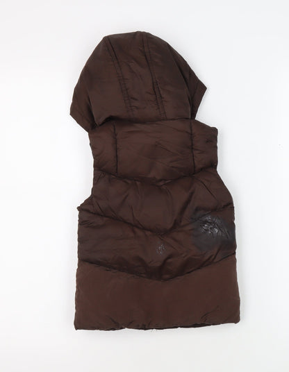 River Island Boys Brown Puffer Jacket, 2-3 Years, Hooded