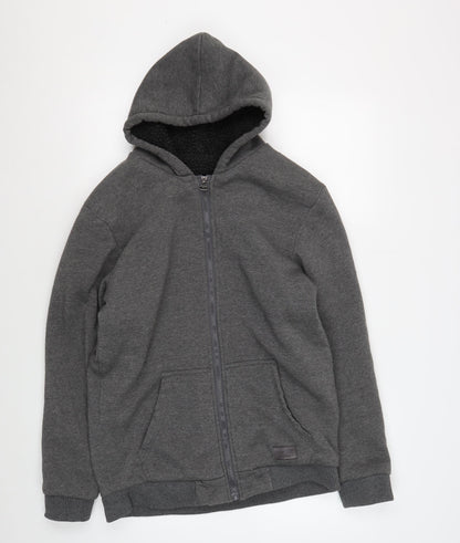 Brave Soul Boys Grey Full Zip Hoodie 13 Years - Fleece Warm