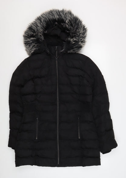 Womens UK Size 10 Kangol Black Puffer Jacket