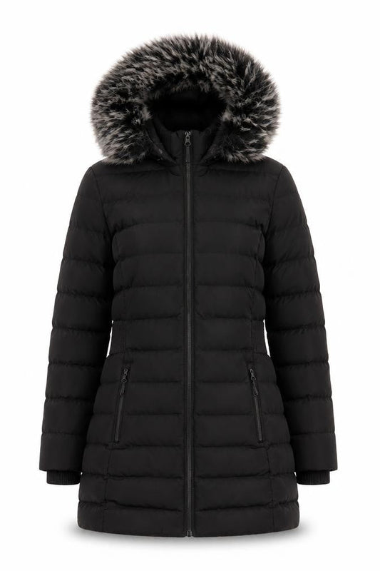 Womens UK Size 10 Kangol Black Puffer Jacket
