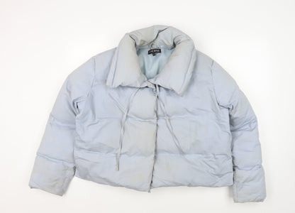 In The Style Women's Grey Puffer Jacket Size 12