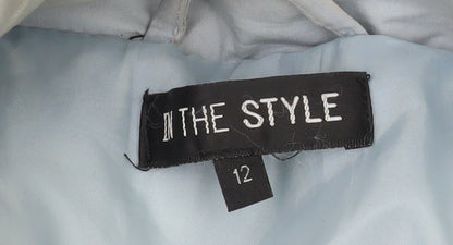 In The Style Women's Grey Puffer Jacket Size 12
