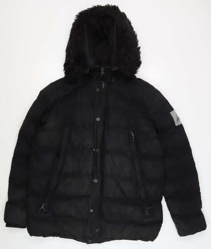 Mens UK Size L KWD Black Puffer Jacket