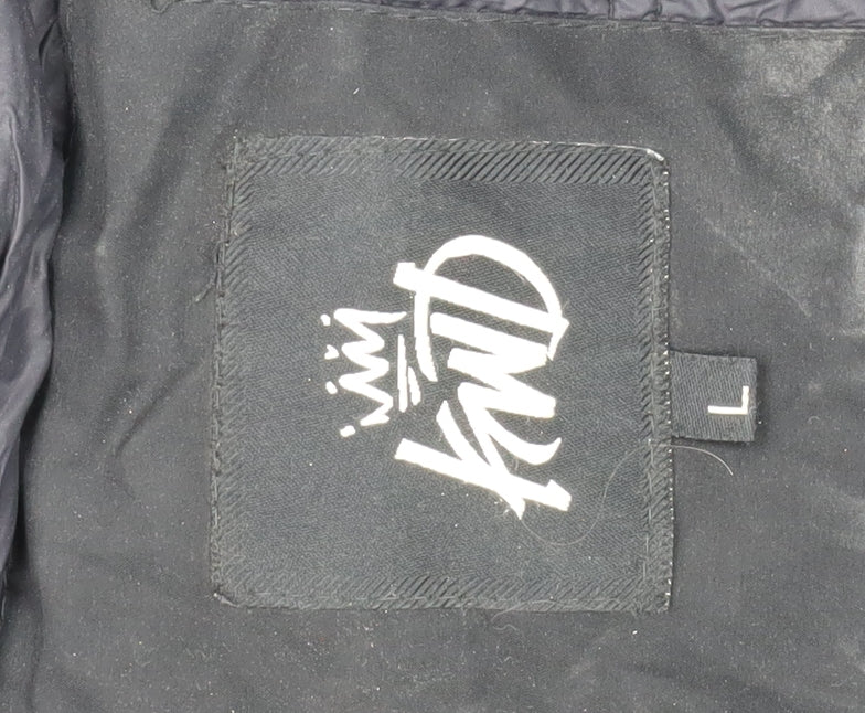 Mens UK Size L KWD Black Puffer Jacket