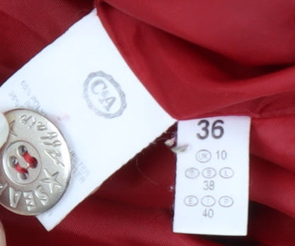 C&A Men's Red Basic Jacket, Size 36, Mid-Length