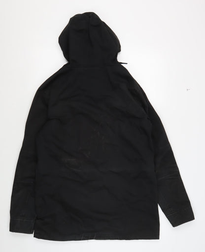Mens UK Size S Brave Soul Black Parka Coat