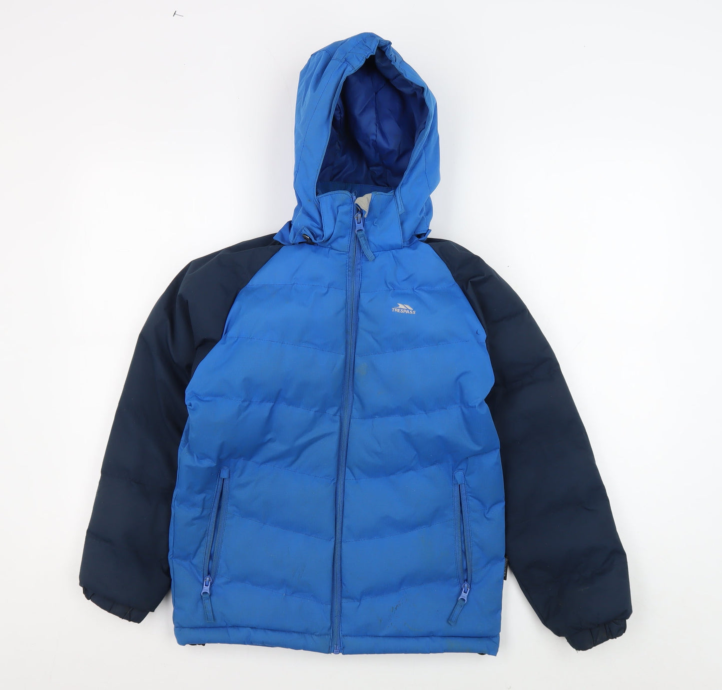 Trespass Boys Blue Puffer Jacket 9-10Y Winter Waterproof
