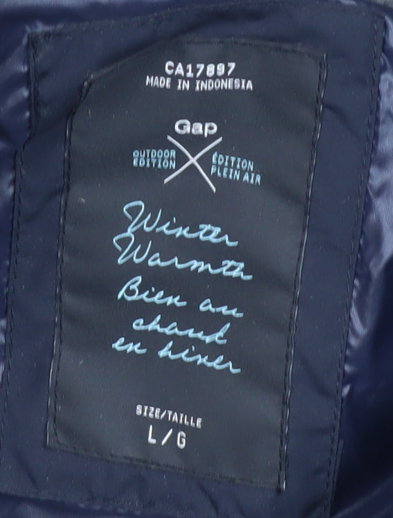 Mens UK Size L Gap Black Puffer Jacket