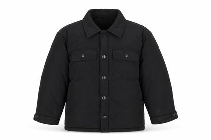 Front view of Next boys’ black padded basic jacket age 4