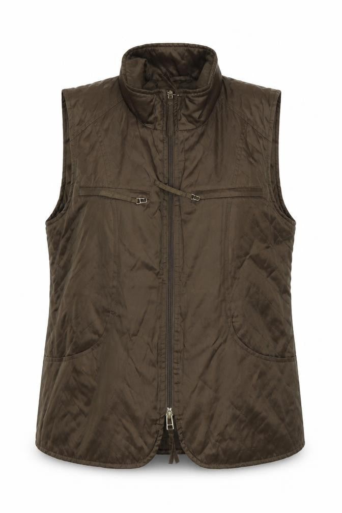 Womens UK Size 12 Lakeland Brown Quilted Coat