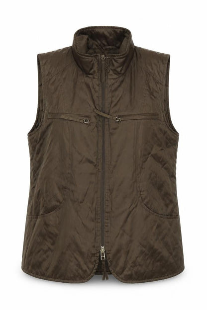 Womens UK Size 12 Lakeland Brown Quilted Coat